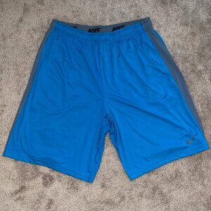 Nike Dri-Fit Men Short Size XL Athletic Blue Training Basketball
